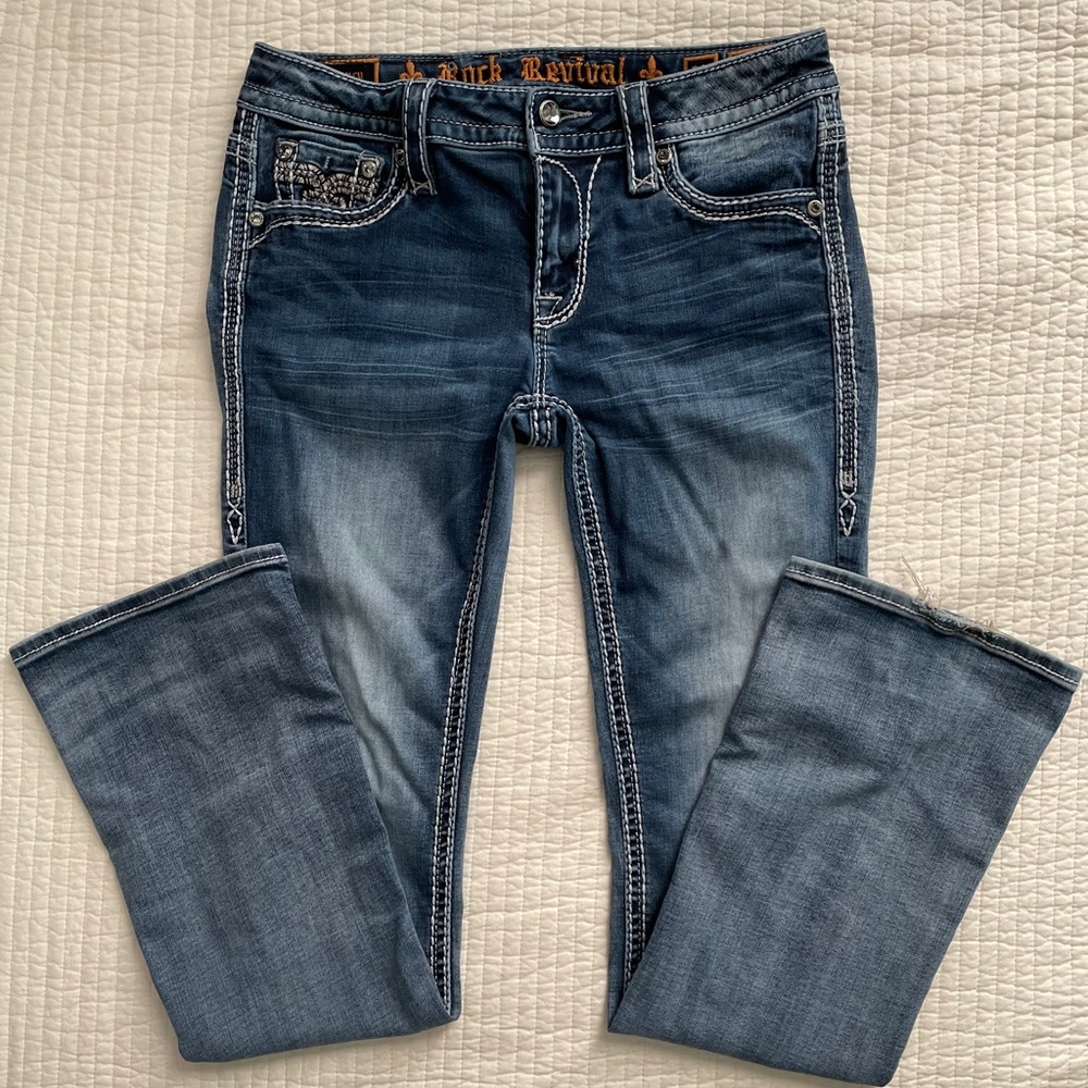 Rock Revival Nancy Mid-Rise Bootcut Size 27